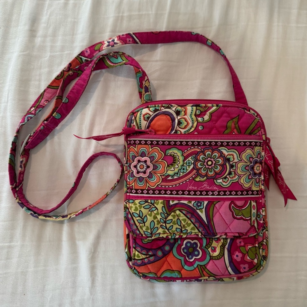 VERA BRADLEY PAISLEY PINK CROSSBODY BAG